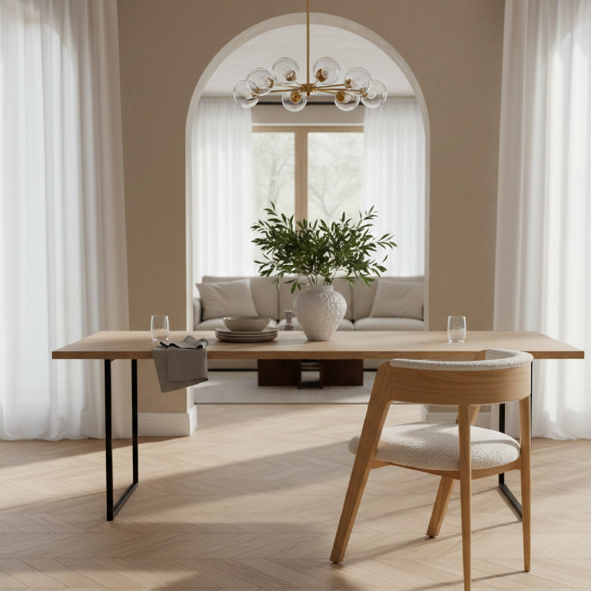 Rounded-Back Walnut Dining Chairs (2) – Vegas – alternate view 26