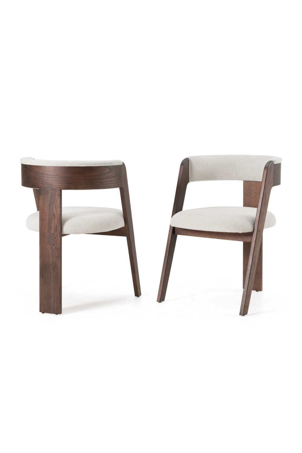 Wood Framed Curve Dining Chairs (2) | Oroa.com