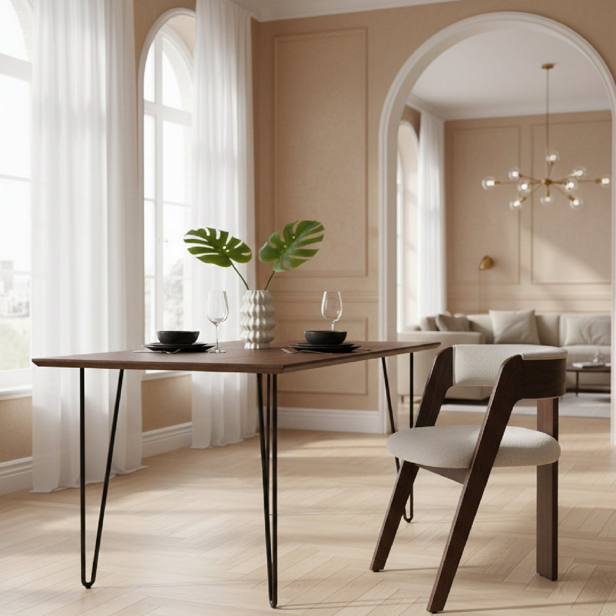 Wood Framed Curve Dining Chairs (2) – Washington – alternate view 34