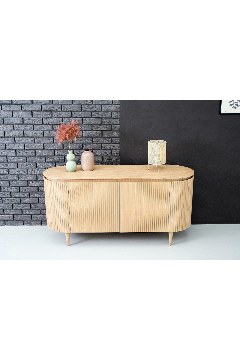 Oak 4-Door Oval Sideboard – Miami – alternate view 8