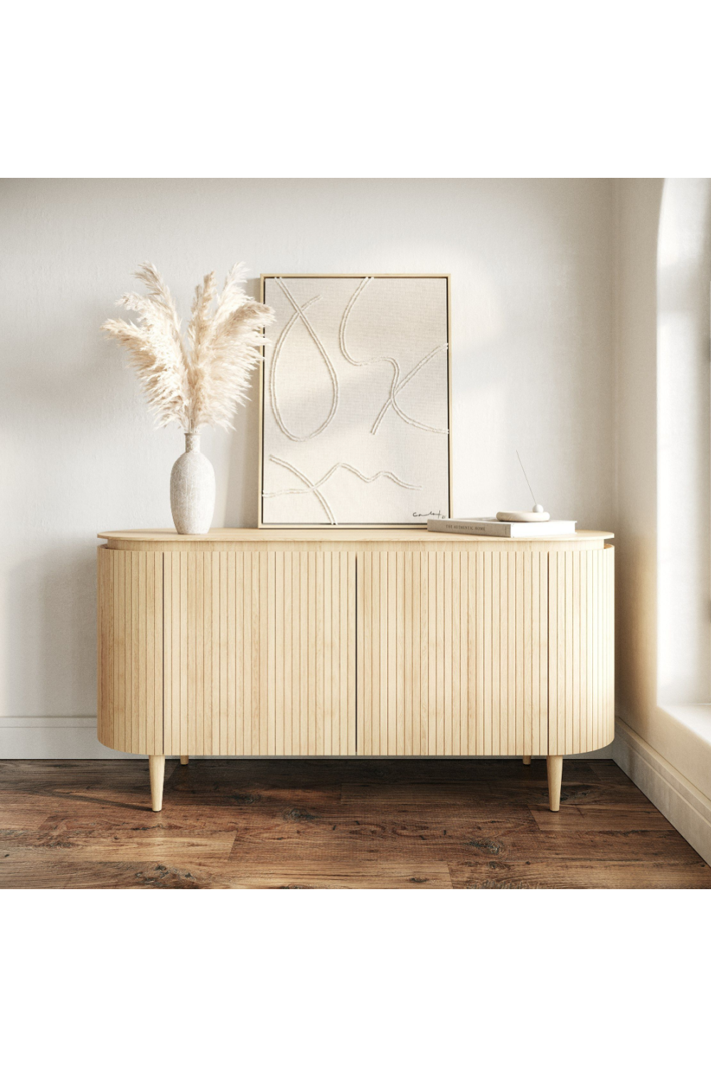 Oak 4-Door Oval Sideboard – Miami – alternate view 9