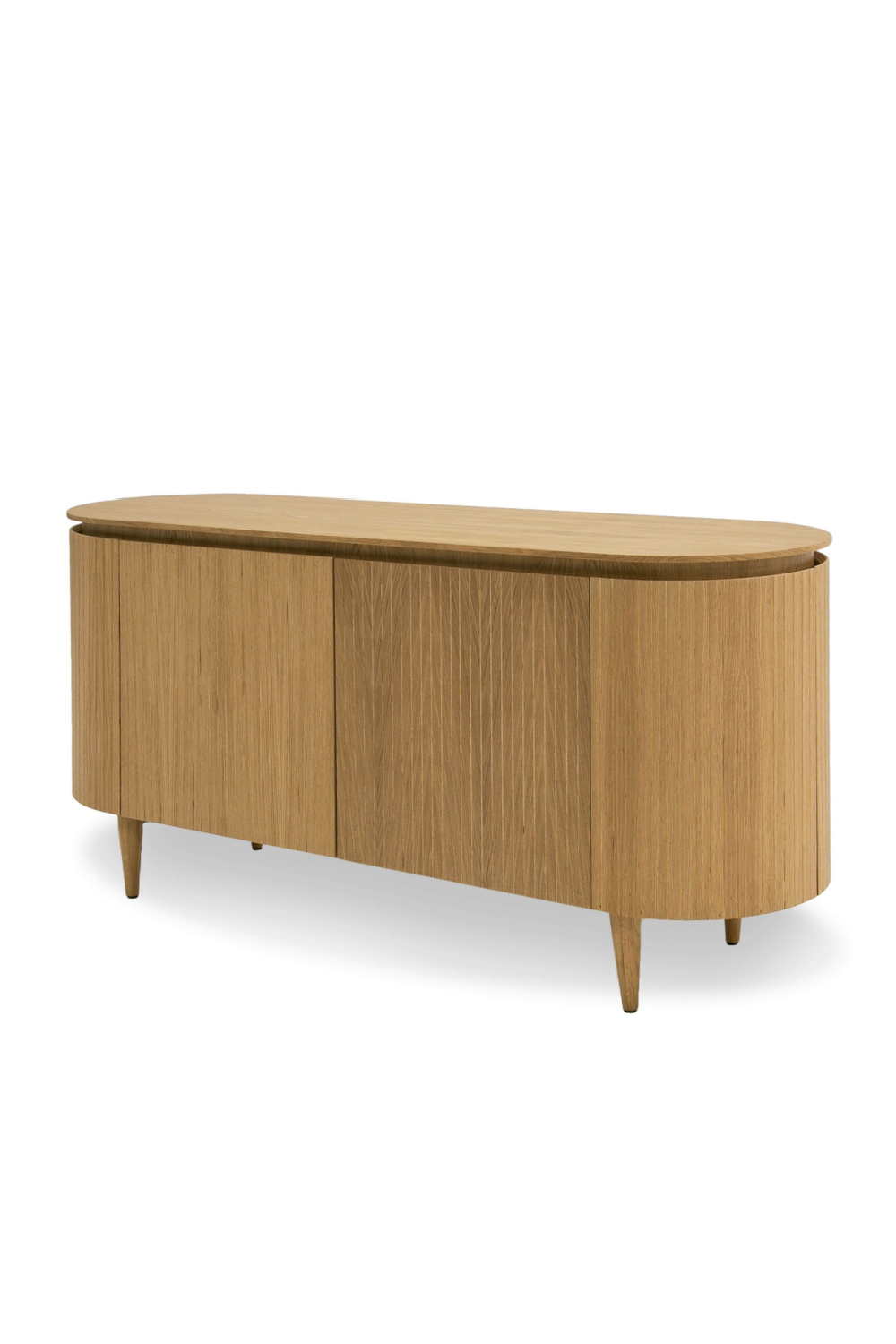 Oak 4-Door Oval Sideboard – Miami – side view