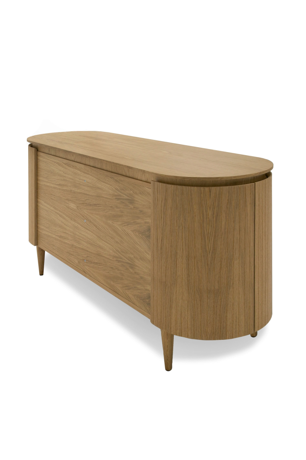 Oak 4-Door Oval Sideboard – Miami – rear view
