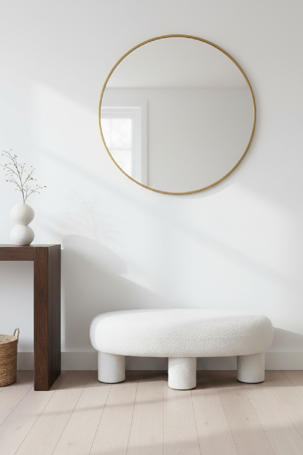 White Upholstered Bench | Modern Gaynes | Oroa.com