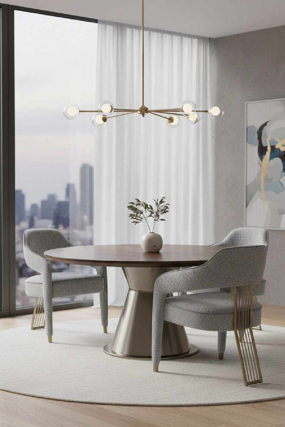 Gray Split-Back Dining Chair | Oroa.com