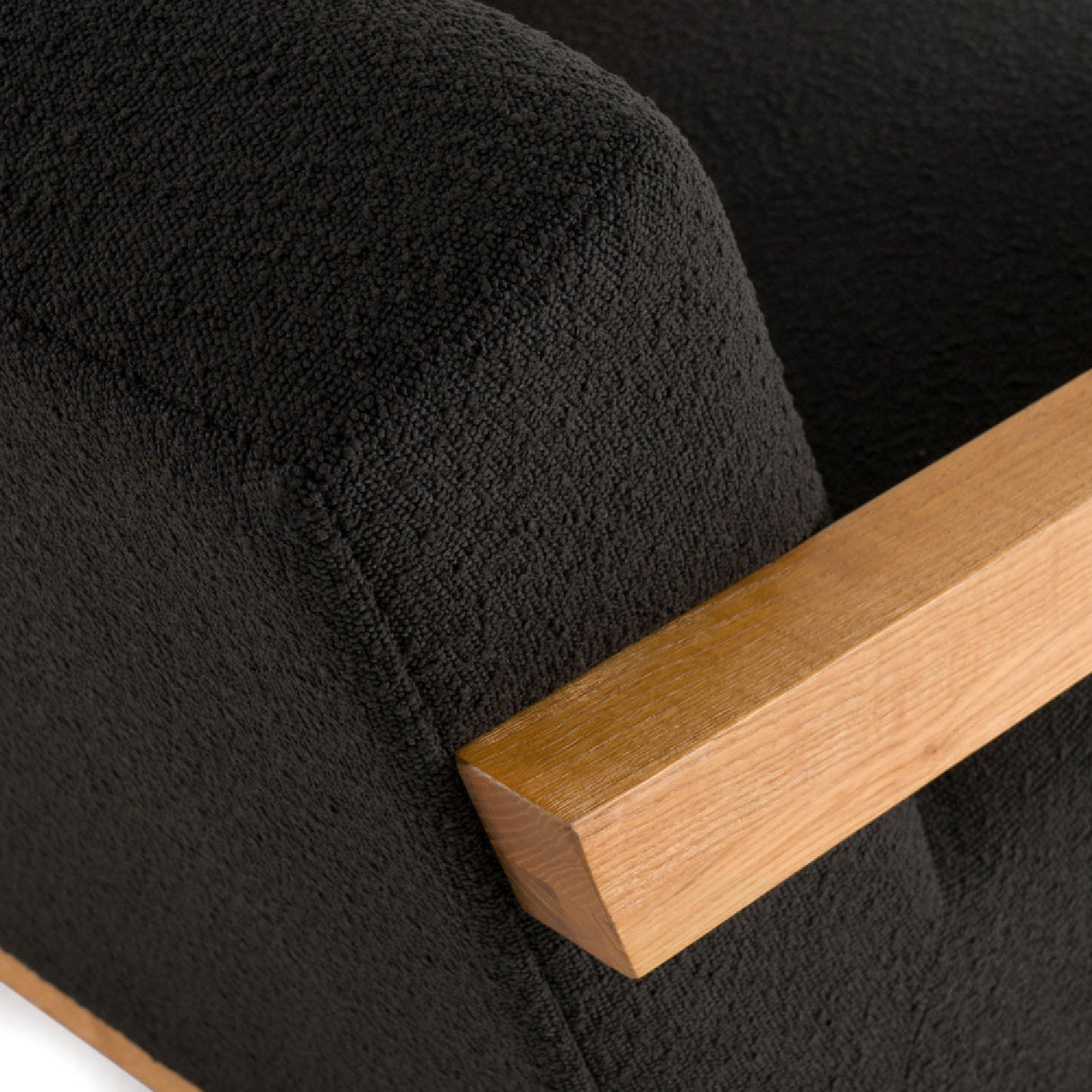 Oak-Framed Upholstered Lounge Chair – Rosen – alternate view 7