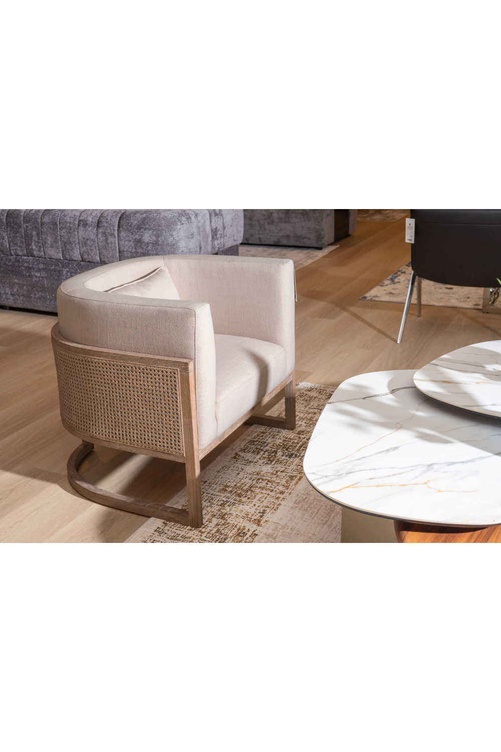 Gray Oak Rattan Accent Chair | OROA Modern Haney | Oroa.com