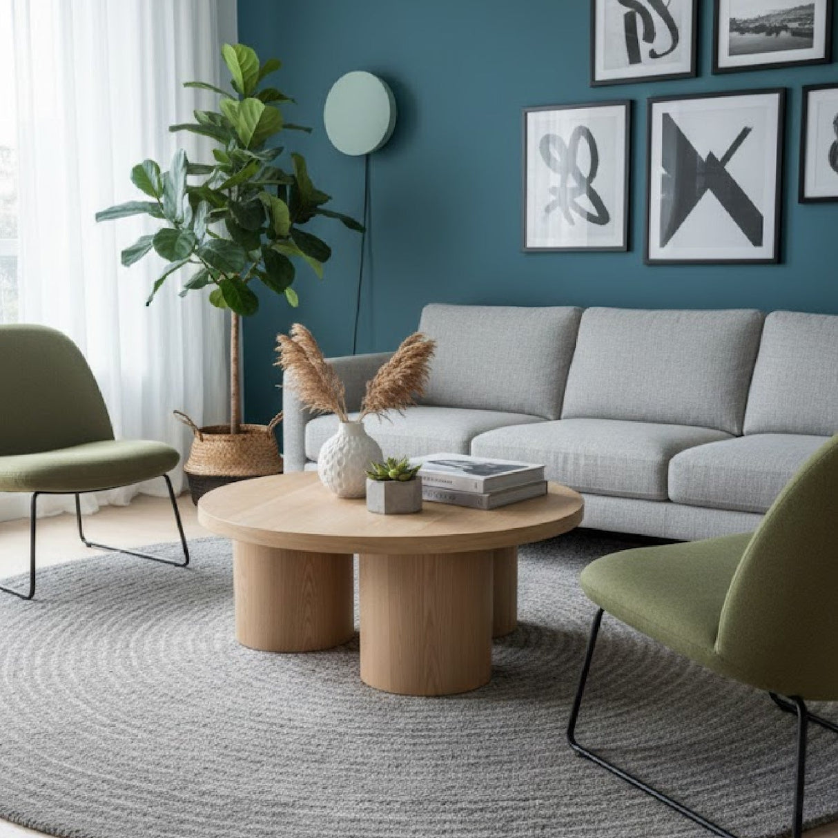 Oak Round Coffee Table | OROA Modern Babson | Oroa.com