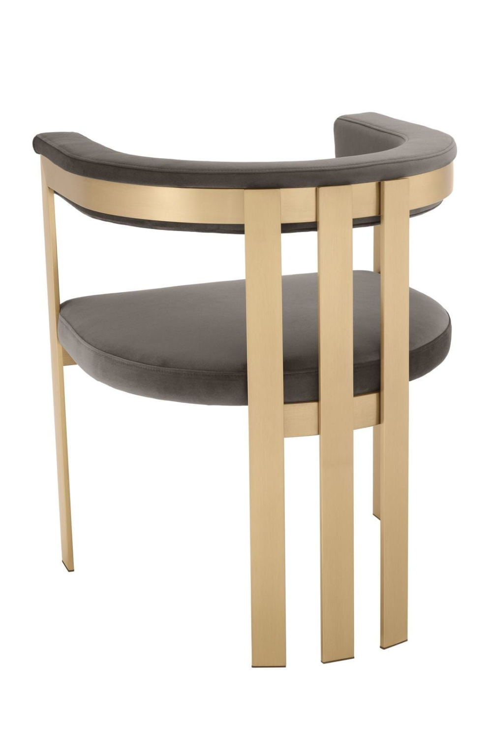 Curved Gray Velvet Accent Chair | OROA Modern Kersey | Oroa.com