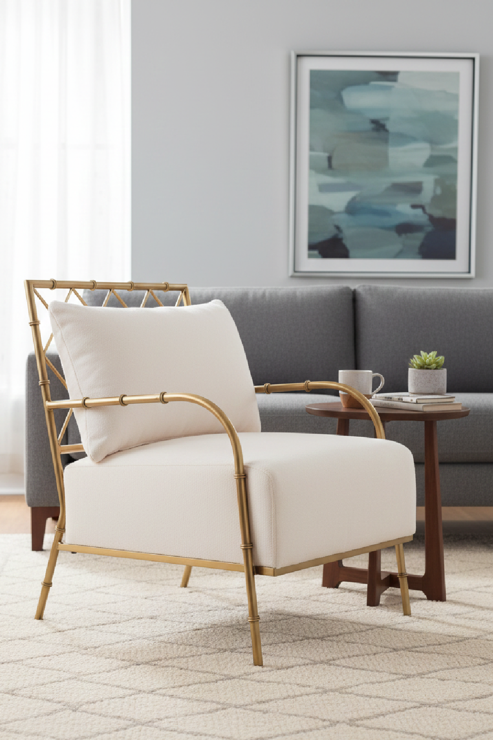 Velvet Padded Accent Chair | Oroa.com