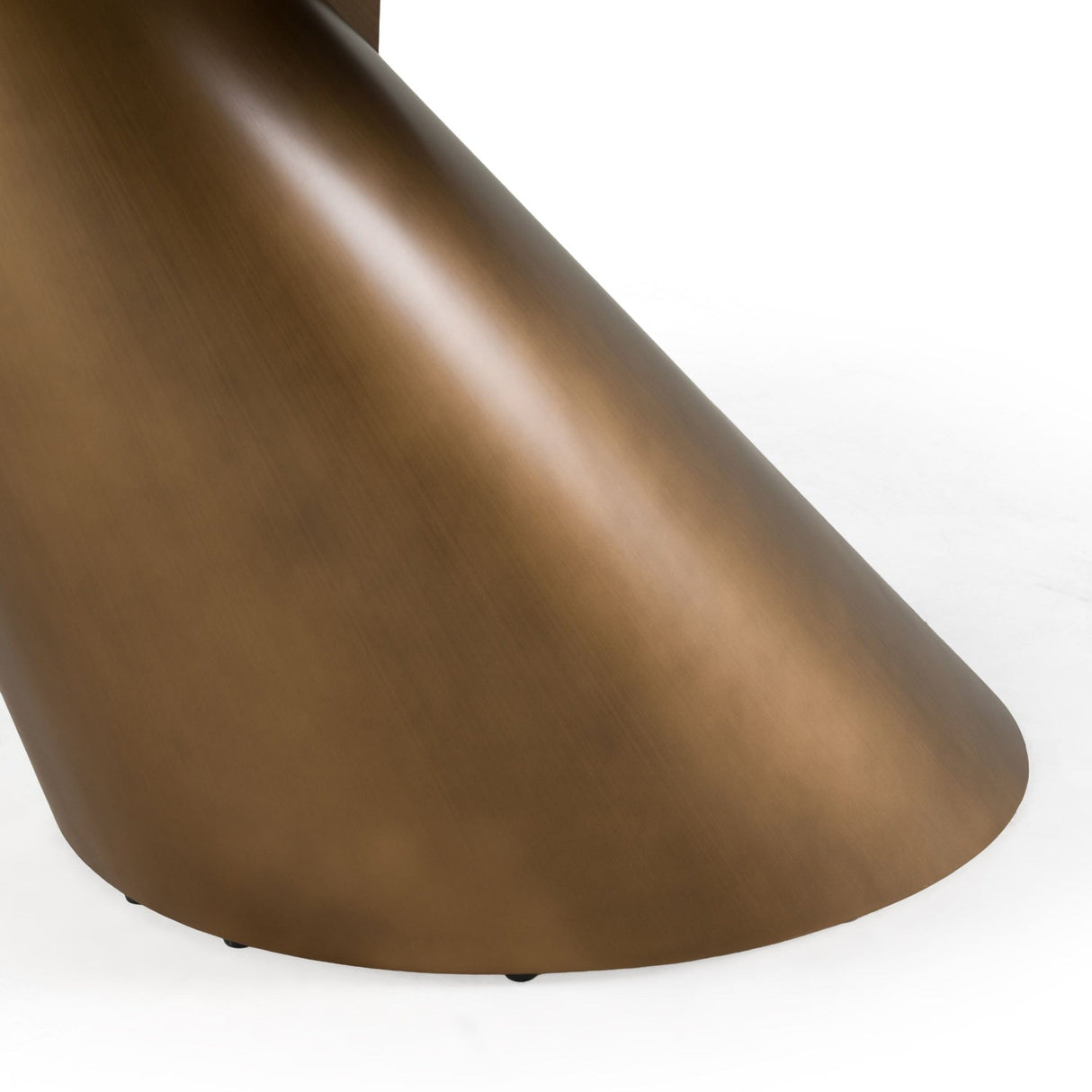 Modern European furniture - Brushed Brass Tilted Dining Table - www.oroa.com