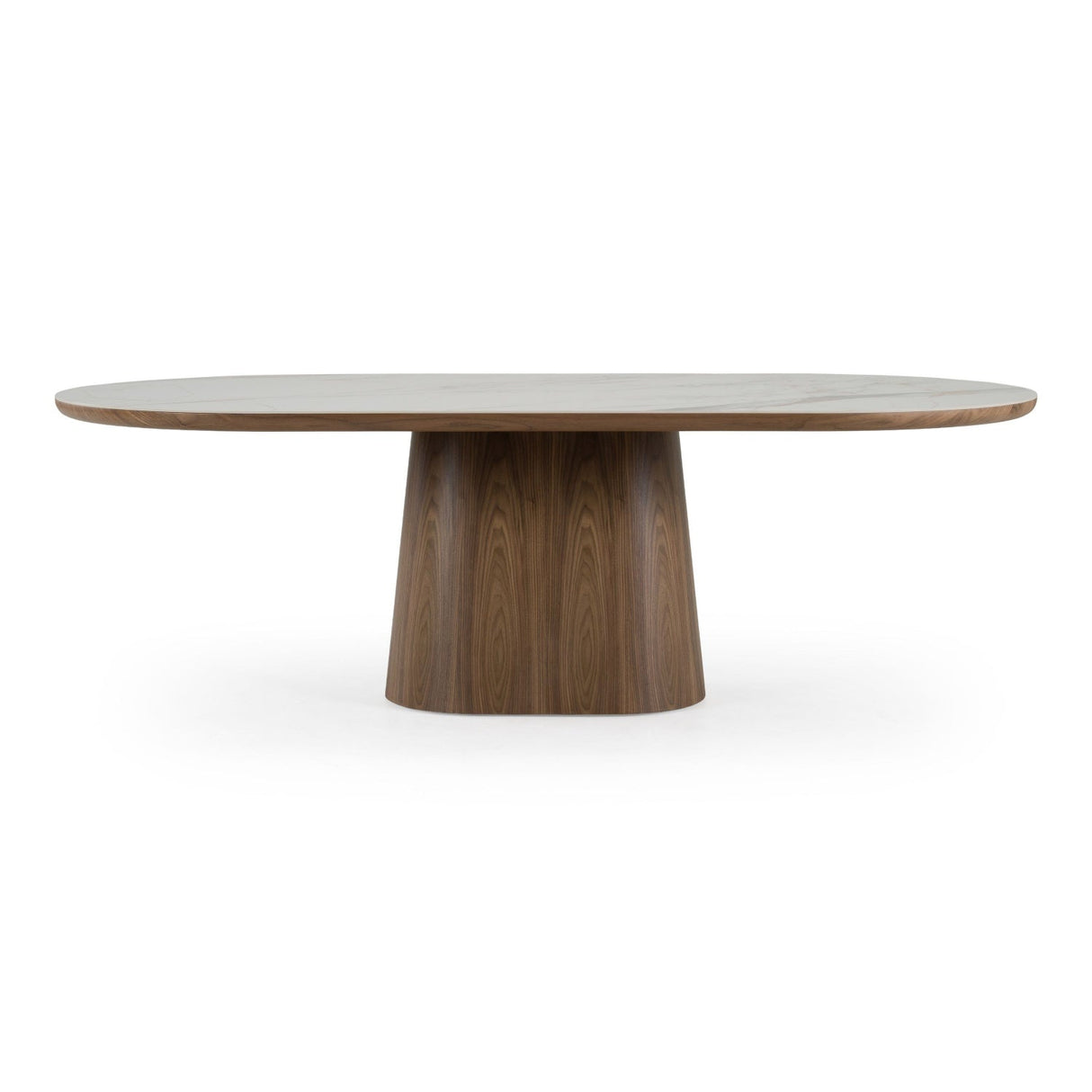 Modern European furniture - Oval White Ceramic Dining Table - www.oroa.com