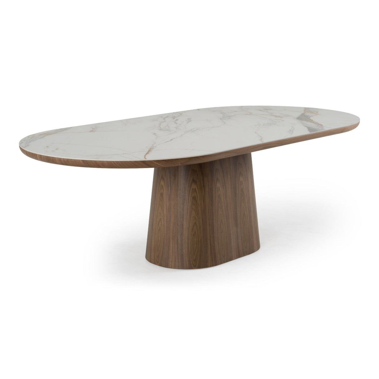 Modern European furniture - Oval White Ceramic Dining Table - www.oroa.com