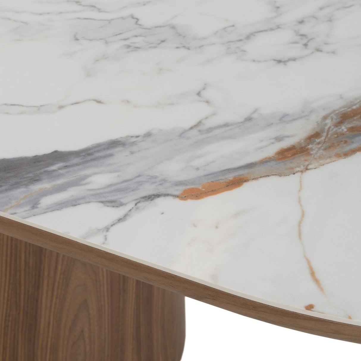 Modern European furniture - Oval White Ceramic Dining Table - www.oroa.com