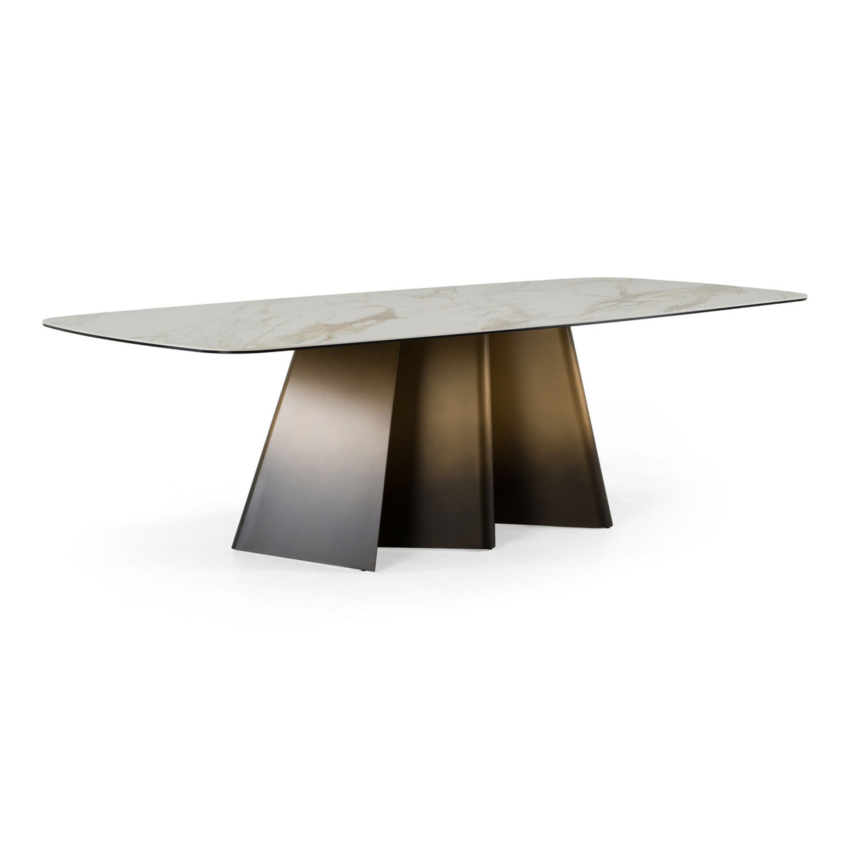 Modern European furniture - Brushed Bronze Dining Table - www.oroa.com