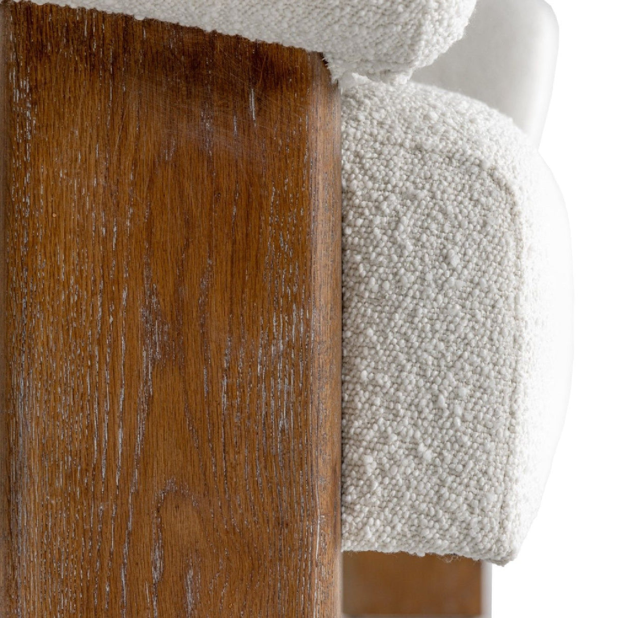 Oak-Framed White Loveseat – Aledo – alternate view 6