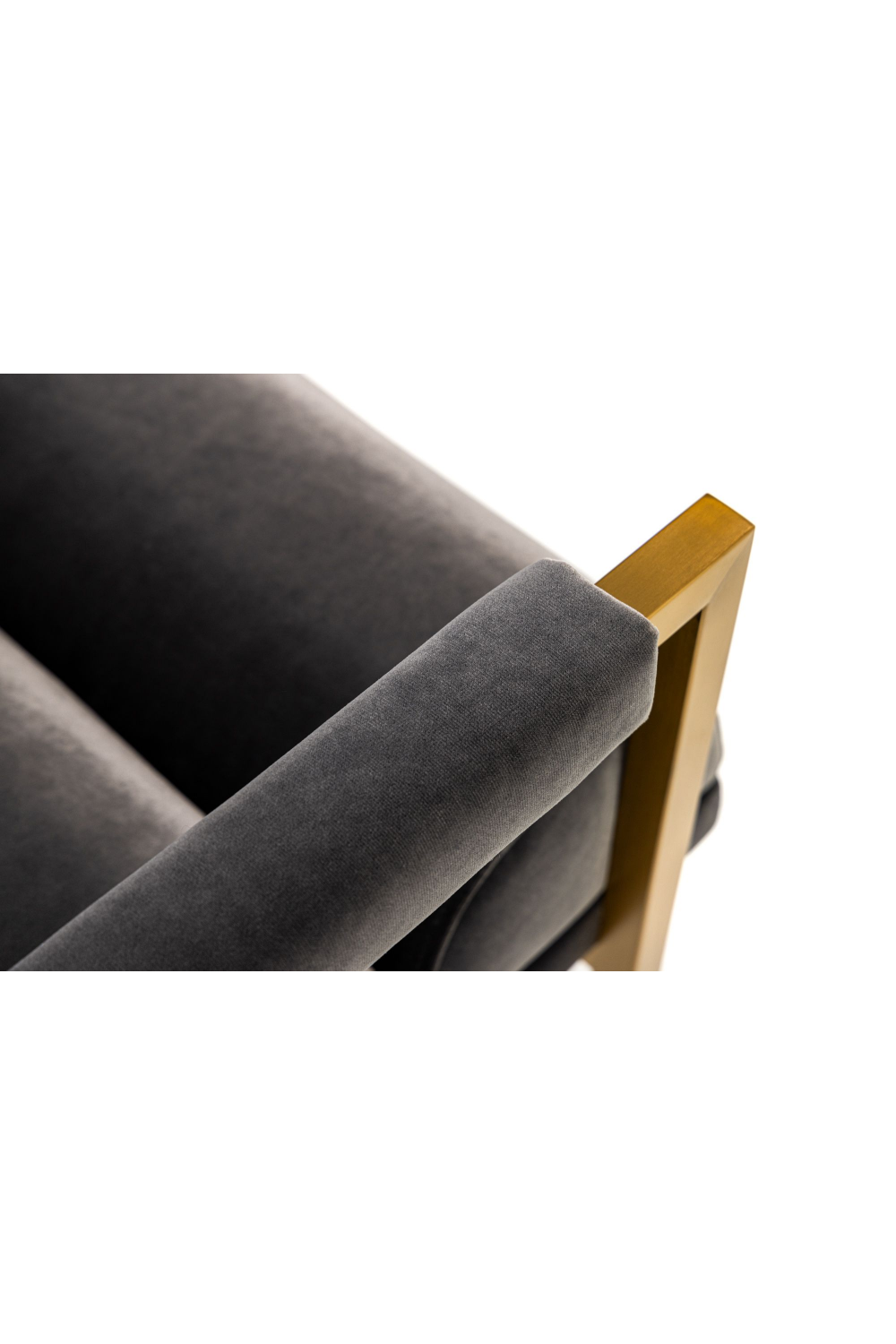 Gray Velvet Lounge Chair | Oroa.com