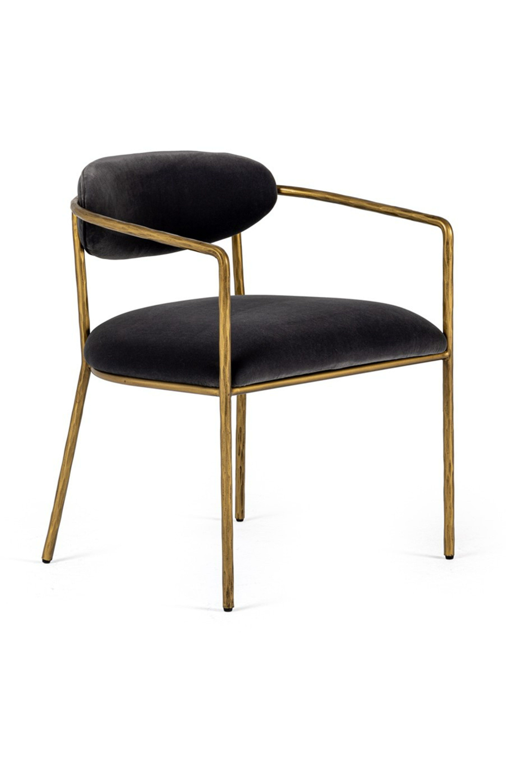 Brass-Framed Gray Velvet Dining Chair | OROA Modern Baird | Oroa.com