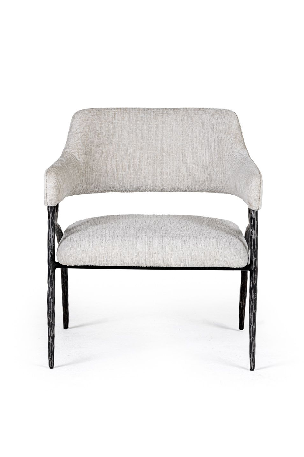 Forged Metal White Accent Chair | OROA Modern Ector | Oroa.com