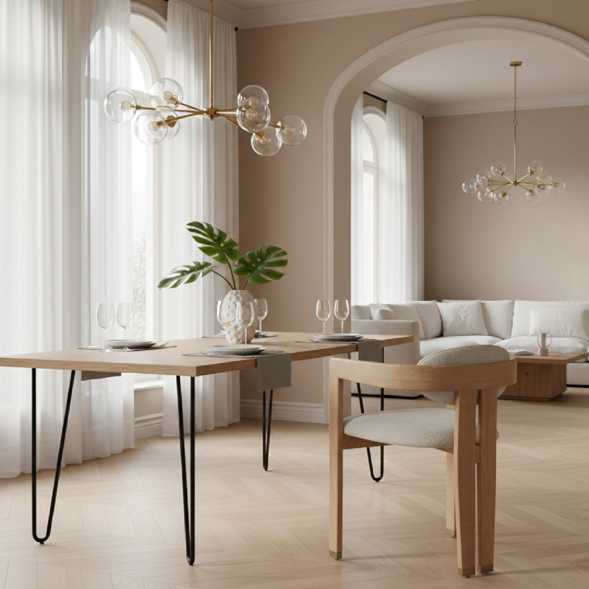 Oak-Framed Dining Chair – Belton – angled view