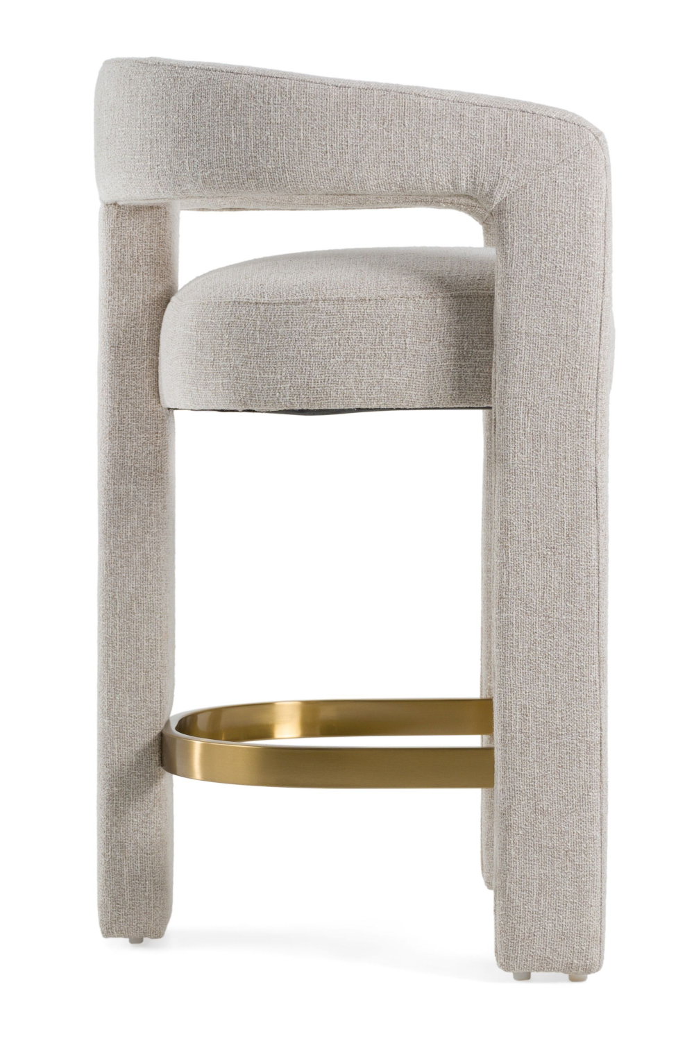 Beige Curved Counter Chair | OROA Modern Adam | Oroa.com