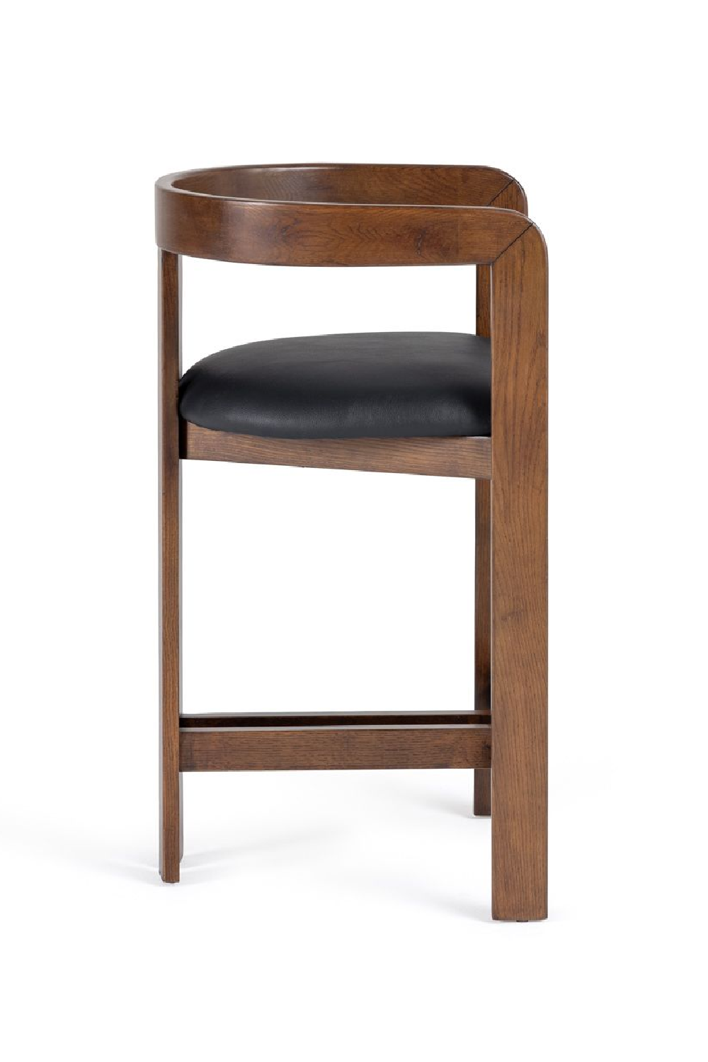 Black Vegan Leather Counter Chair | Oroa.com
