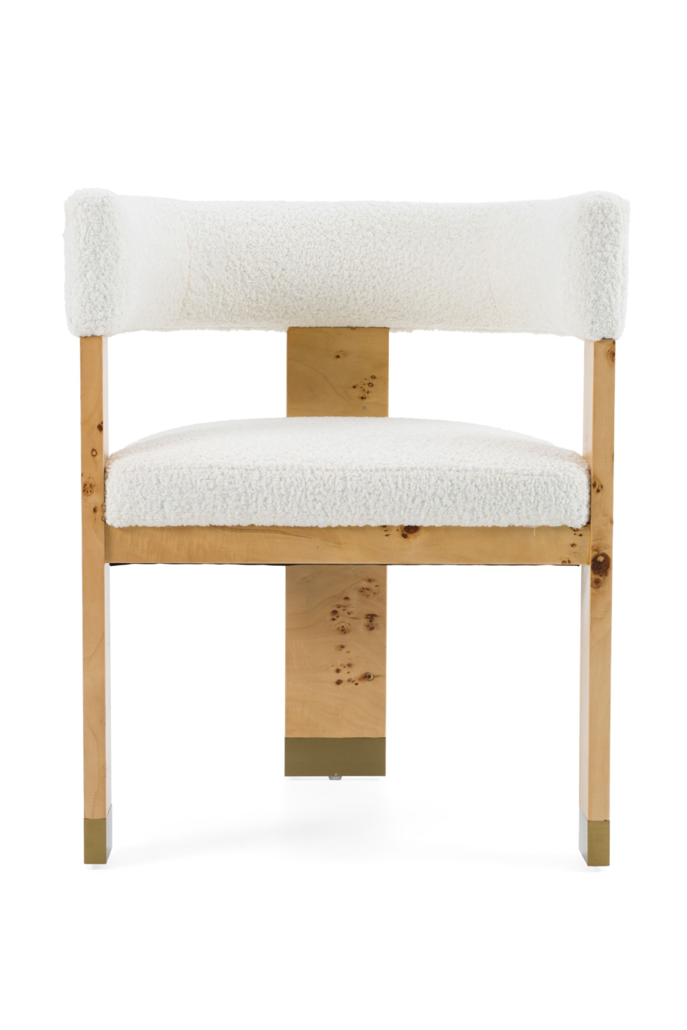 Burl Framed Cream Dining Chair | OROA Modern Letha | Oroa.com