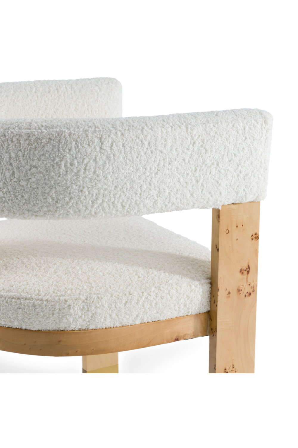 Burl Framed Cream Dining Chair | OROA Modern Letha | Oroa.com
