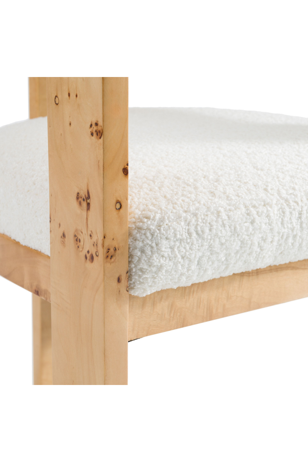 Burl Framed Cream Dining Chair | Oroa.com