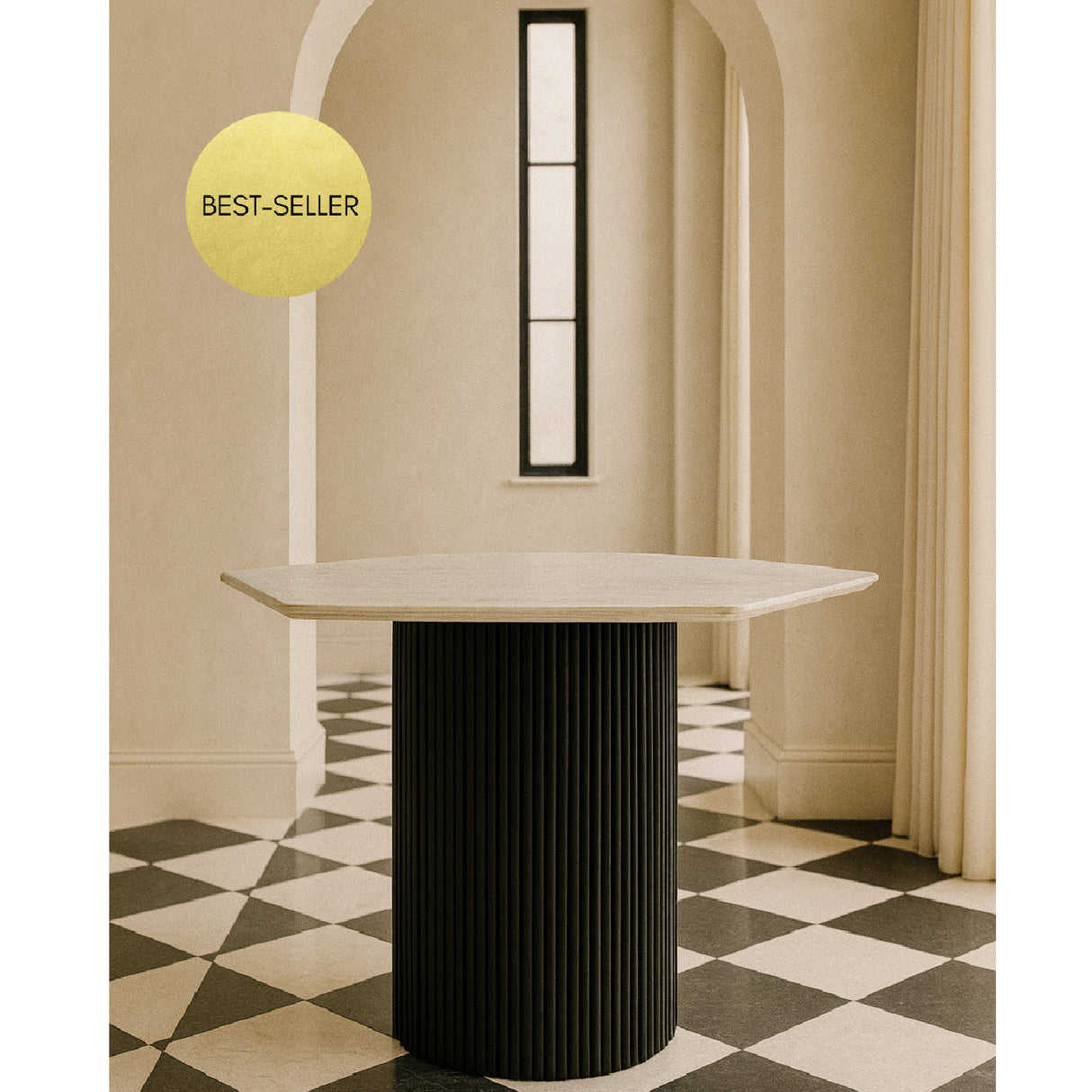 Hexagonal White Marble Dining Table | Oroa.com