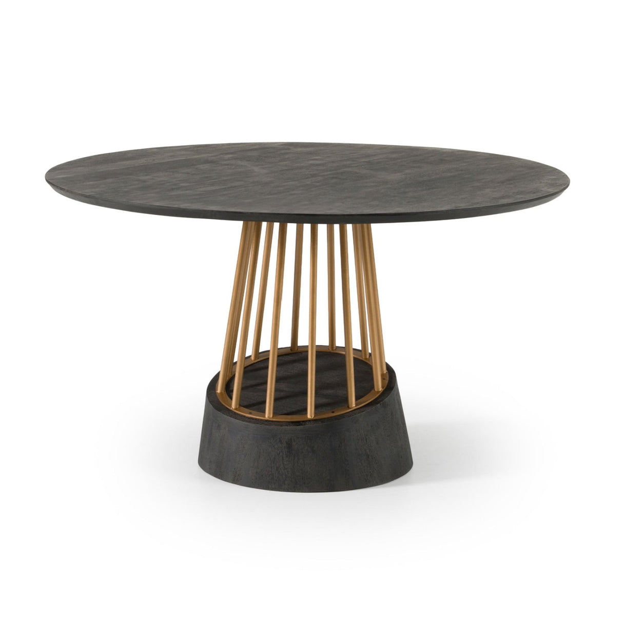Black Mango Wood Dining Table – Cotopaxi – side view