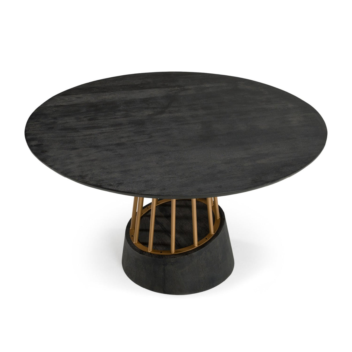 Black Mango Wood Dining Table – Cotopaxi – rear view