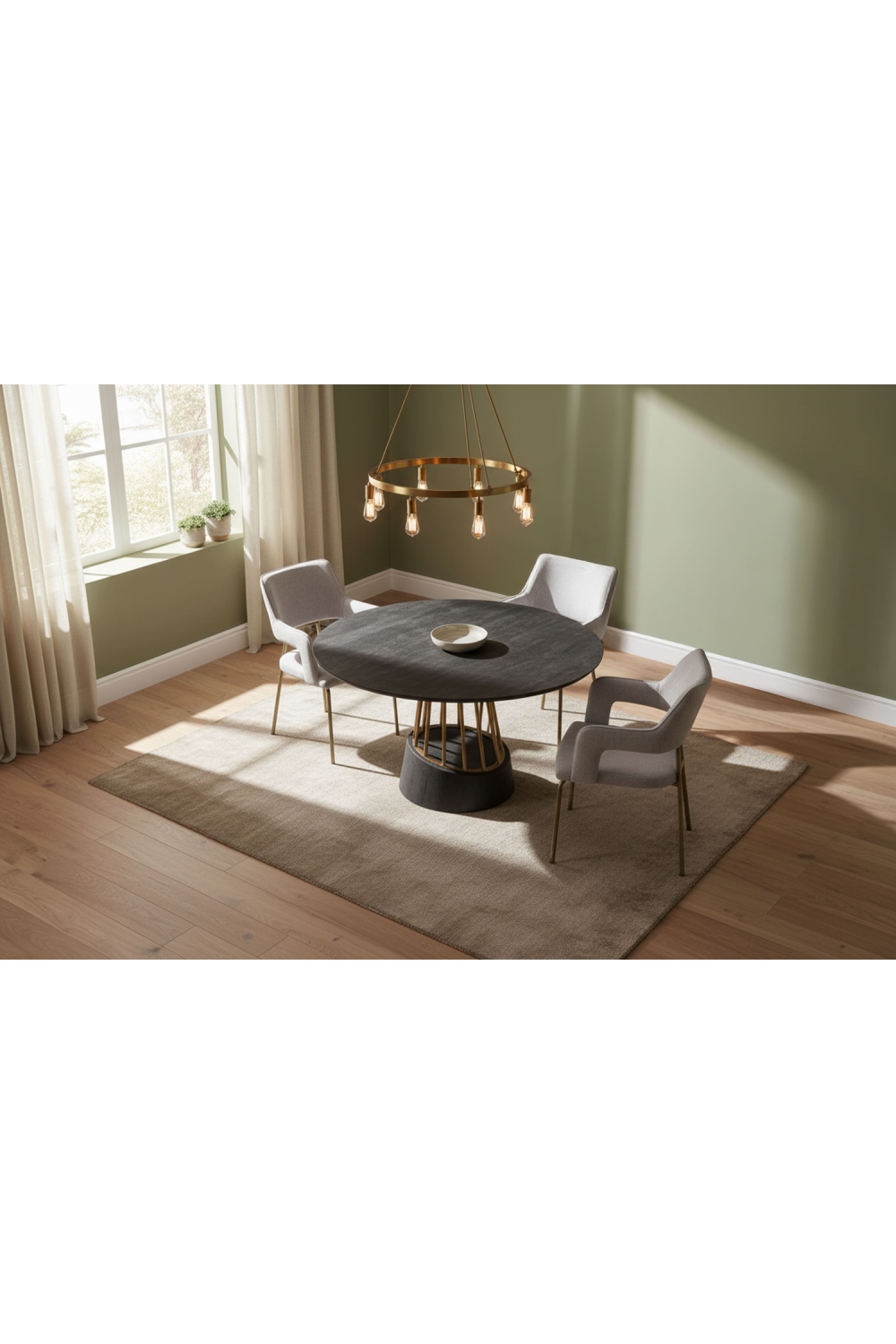 Black Mango Wood Dining Table | OROA Modern Cotopaxi | Oroa.com
