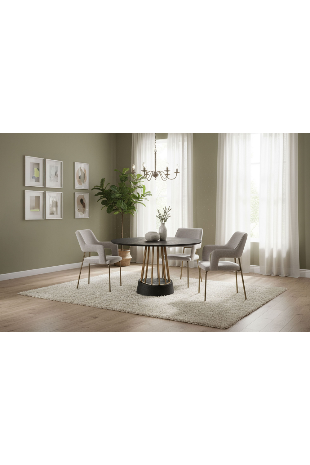 Black Mango Wood Dining Table | Oroa.com