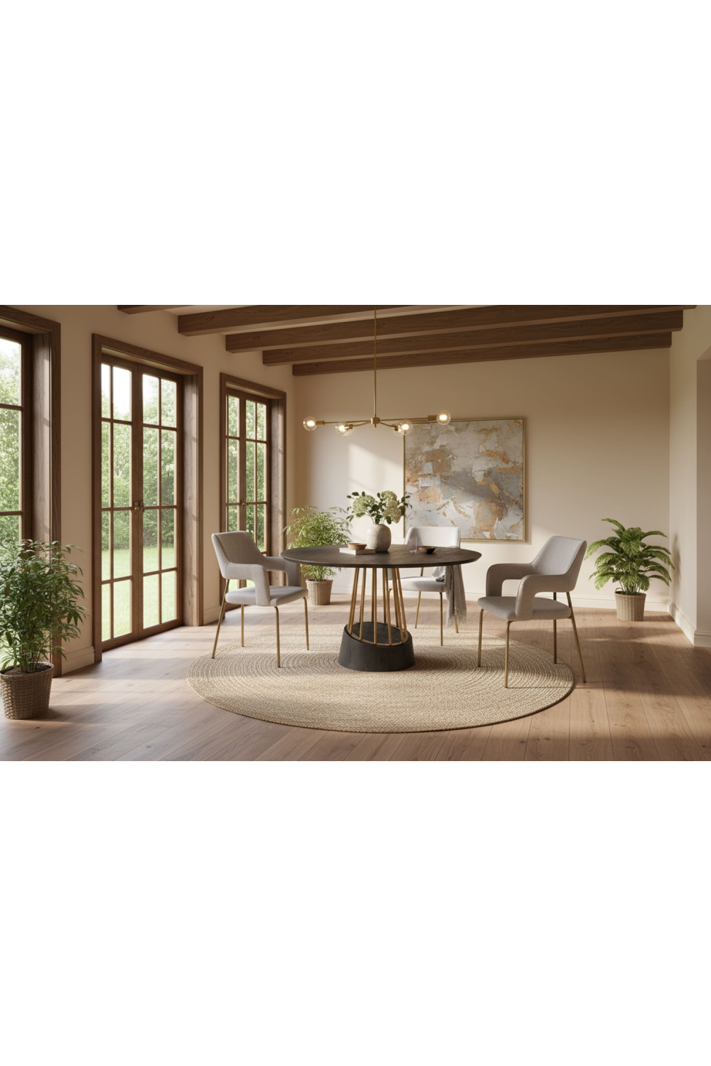 Black Mango Wood Dining Table | Oroa.com