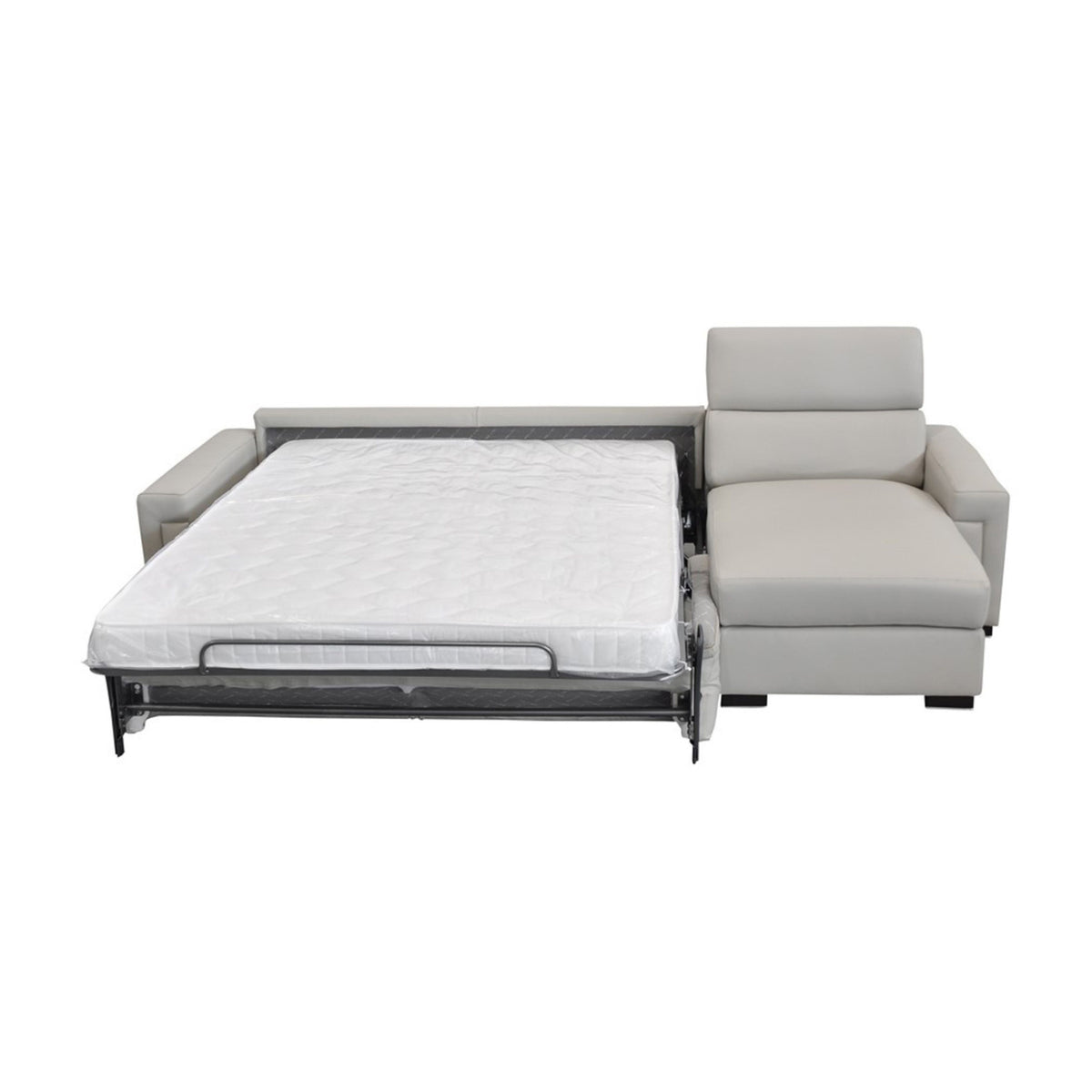 Gray Leather Reversible Sectional Sofa | OROA Modern Sacha