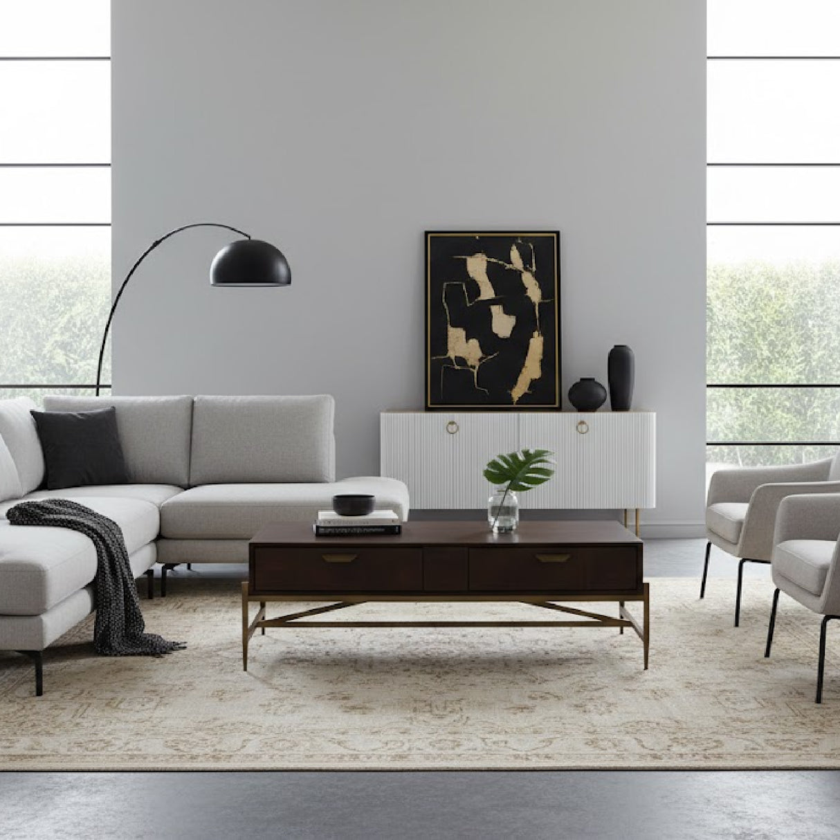Acacia 2-Drawer Coffee Table | OROA Modern Shane | Oroa.com