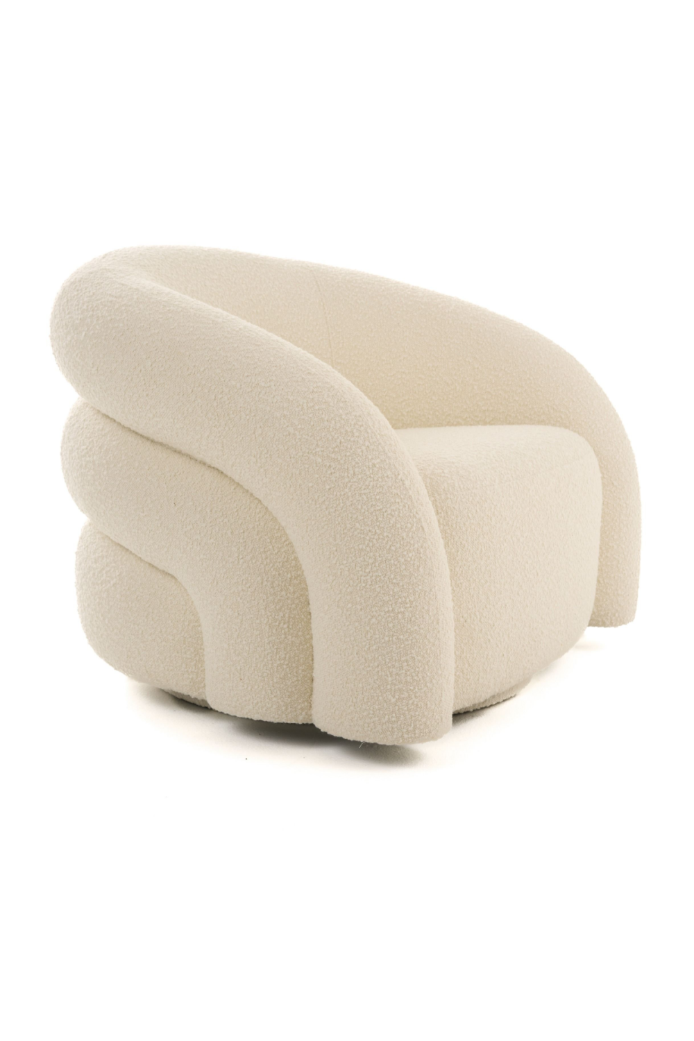 White Boucle Accent Chair | Oroa.com