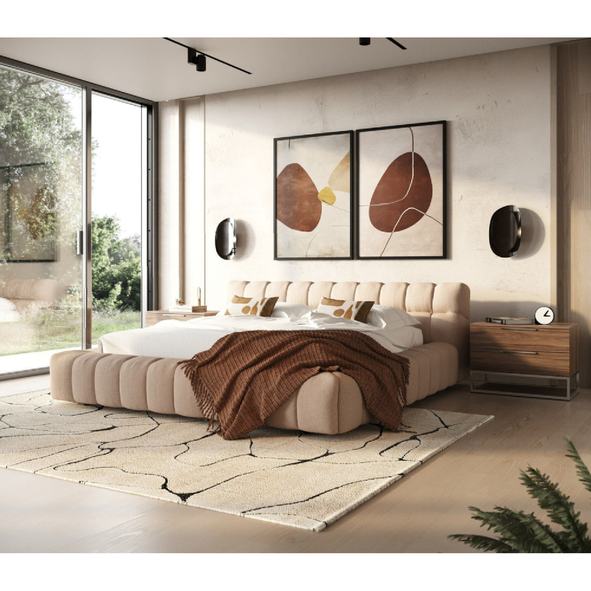 Tufted Queen Bed | OROA Modern Tyree