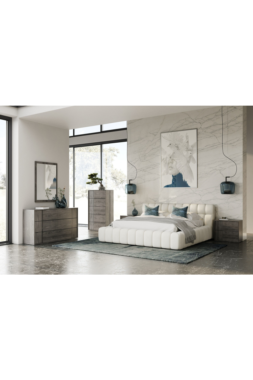 Tufted Queen Bed | OROA Modern Tyree | Oroa.com