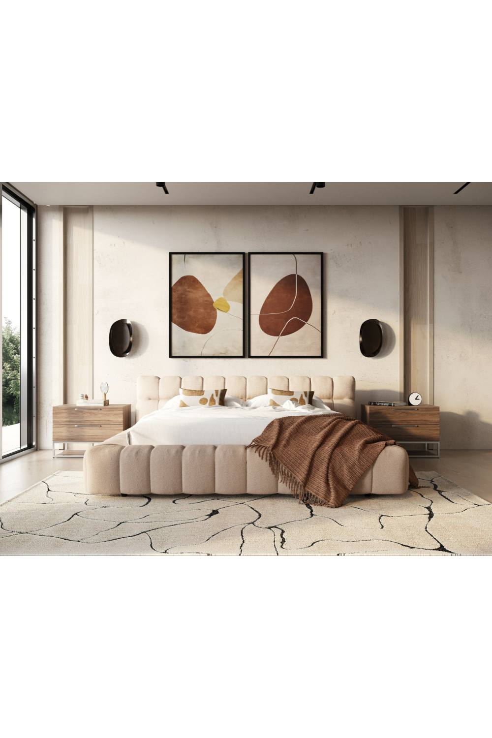 Tufted Queen Bed | OROA Modern Tyree | Oroa.com