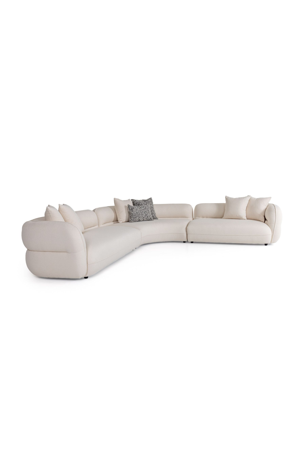White L-Shaped Sectional Sofa | OROA Modern Drayton | Oroa.com