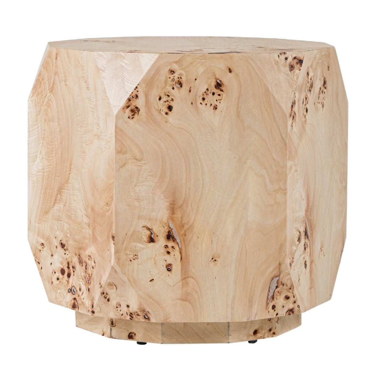 Mappa Burl End Table – July – front view