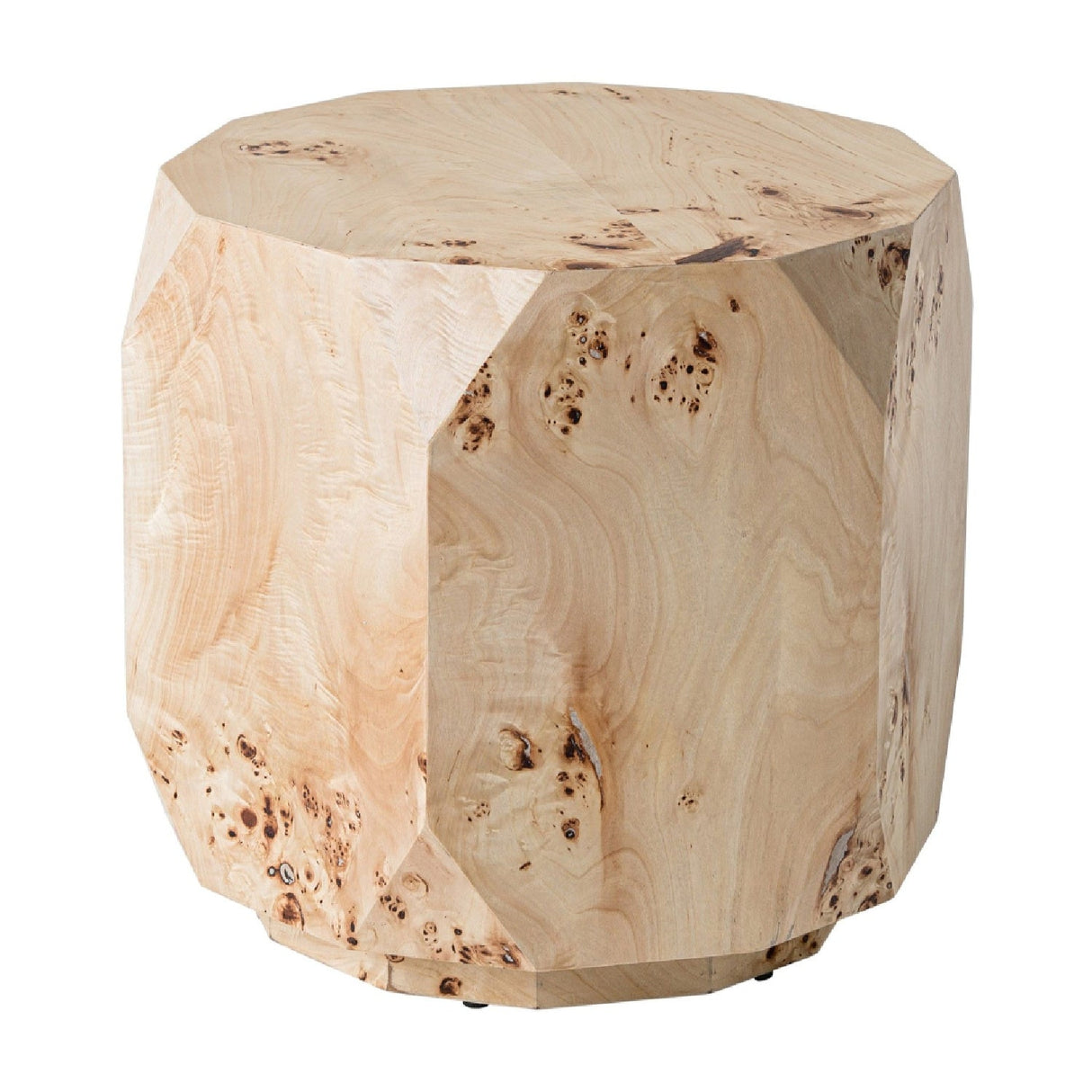 Mappa Burl End Table – July – side view
