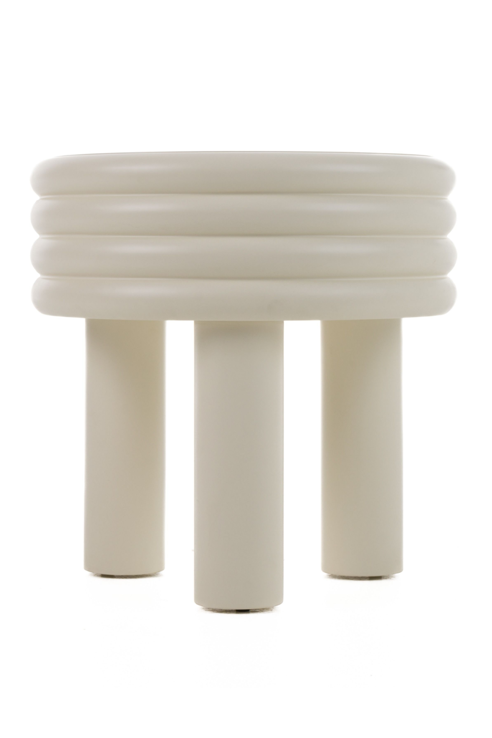 Round White Tiered End Table | OROA Modern Townley | Oroa.com