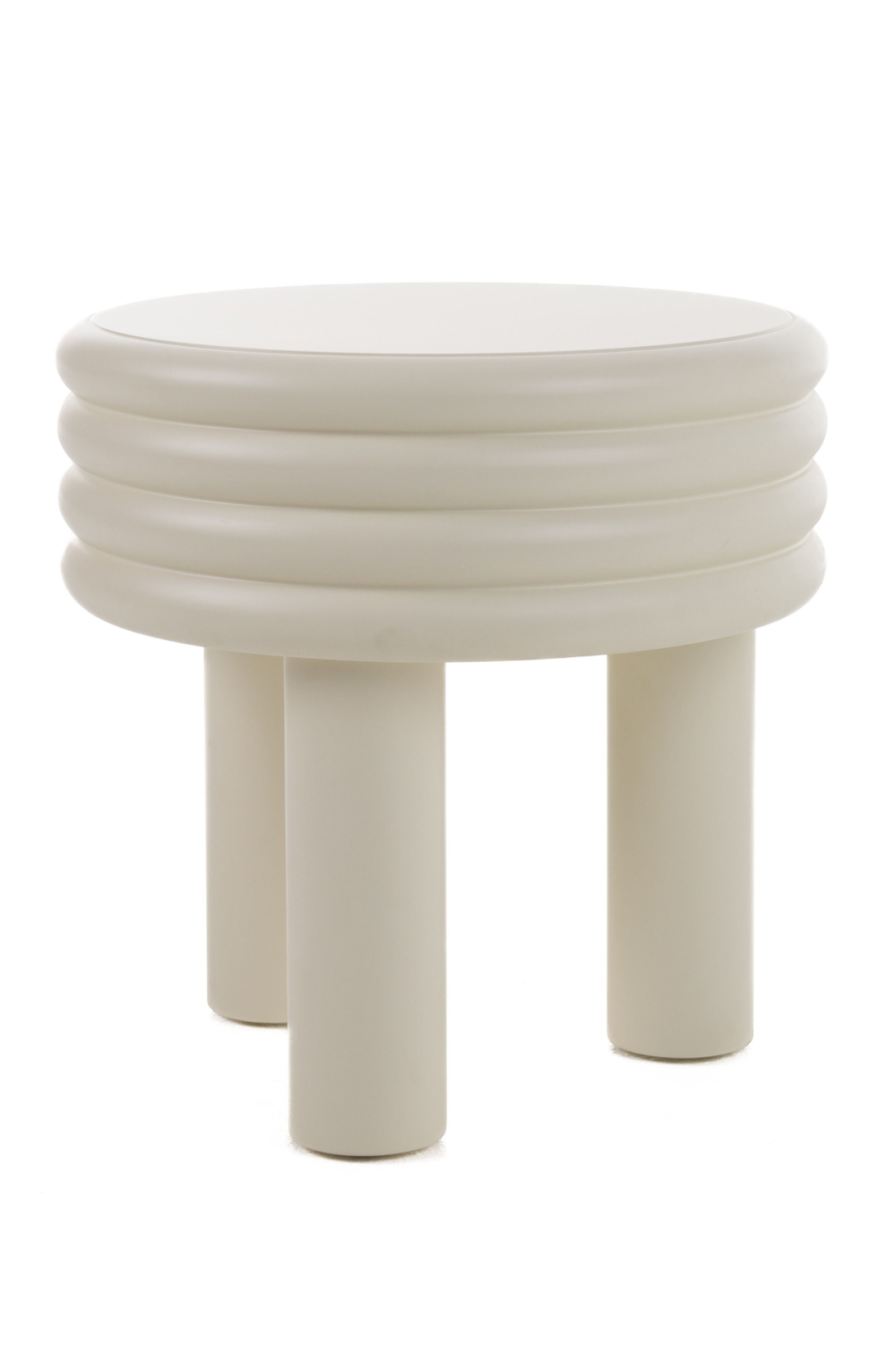 Round White Tiered End Table | OROA Modern Townley | Oroa.com