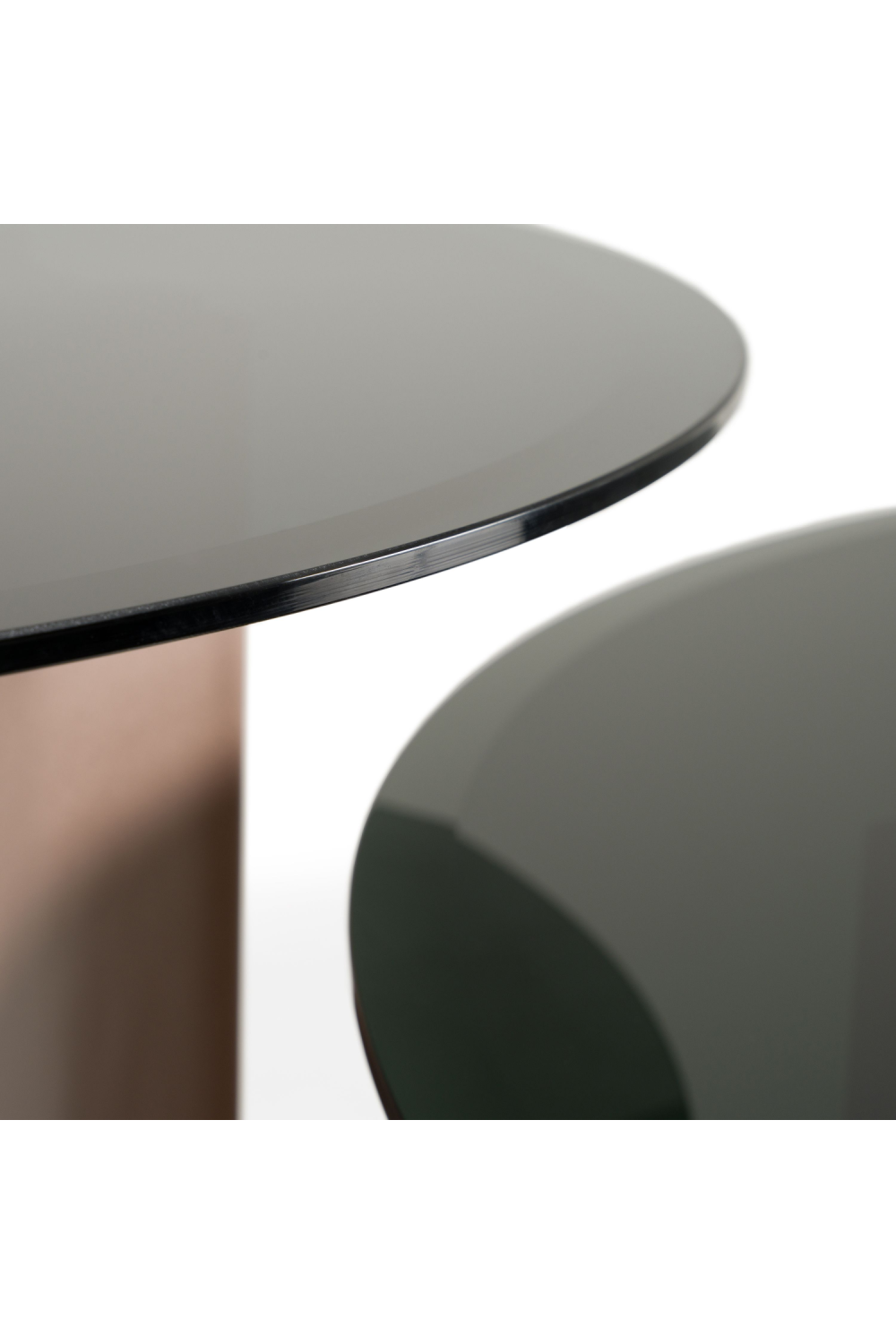 Black Glass Nesting Coffee Tables (2) | Oroa.com
