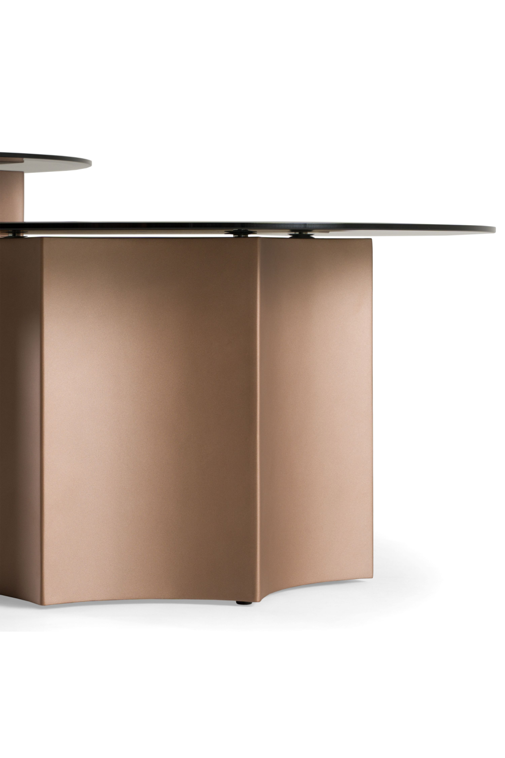 Black Glass Nesting Coffee Tables (2) | Oroa.com