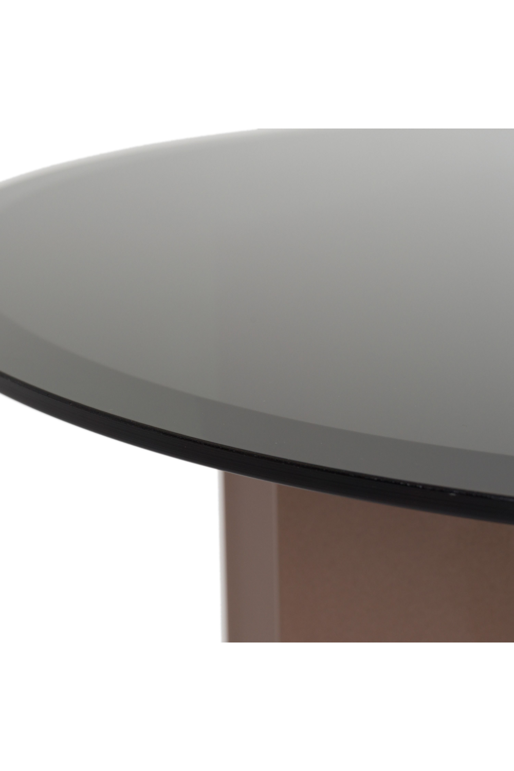 Black Mirror Round End Table | OROA Modern Ingram | Oroa.com