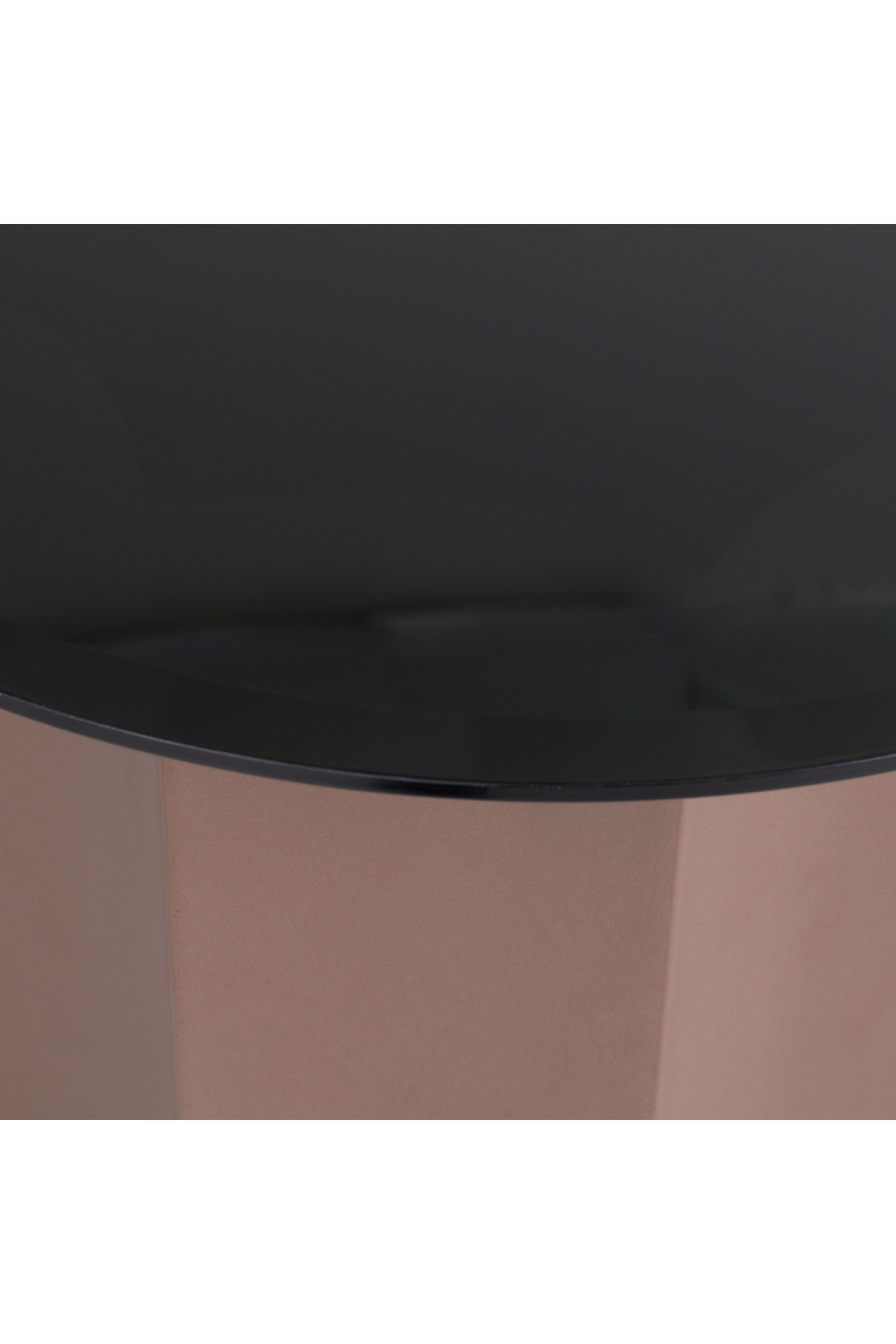 Black Mirror Round End Table | OROA Modern Ingram | Oroa.com